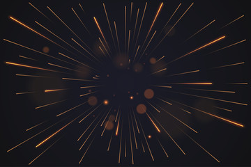 Fototapeta premium golden light sparks background