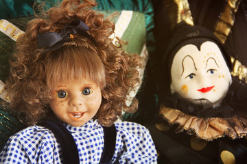 Porcelain doll close up