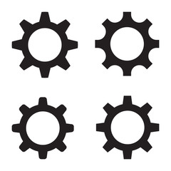 Gear icon set vector