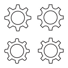 Gear vector icon set