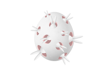 illustration of stylized easter rabbit peeking from holes in an egg, surreal image