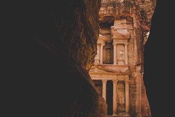world heritage site tourist agency travel concept photography of Petra famous Jordan place for...