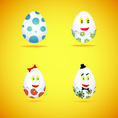 Easter eggs with beautiful patterns