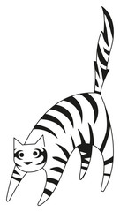 Fototapeta na wymiar Cute cat, simple vector illustration