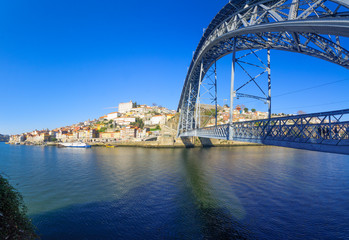 Dom Luis I Bridge, and the Ribeira (riverside), in Porto