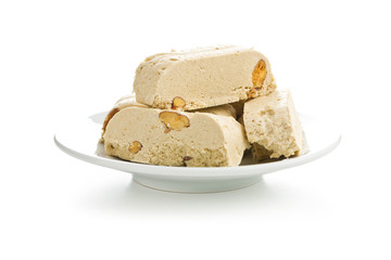 Sweet halva dessert slices.