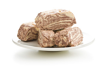 Sweet halva dessert slices.