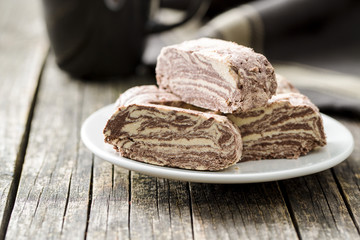 Sweet halva dessert slices.