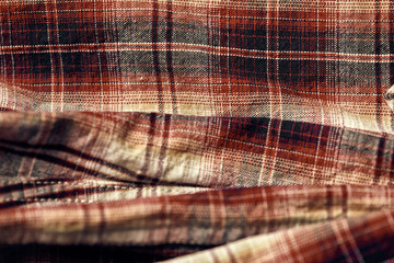 checkered fabric close up for texture or background