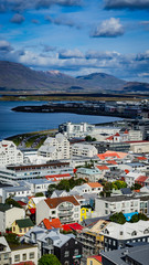 aerial view of Iceland city