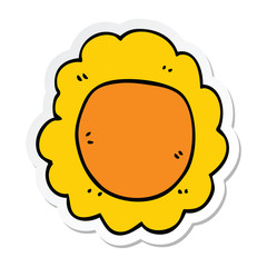 sticker of a cartoon flower