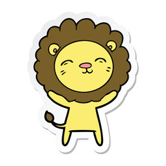 sticker of a cartoon lion