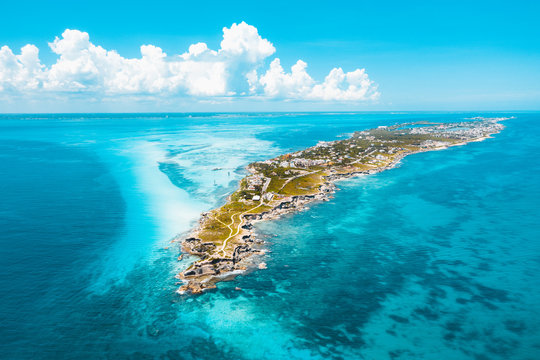 view of a tropical island in the sea