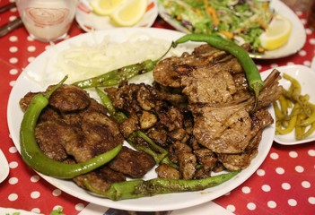 Traditional Turkish Doner Kebab meat.erzurum