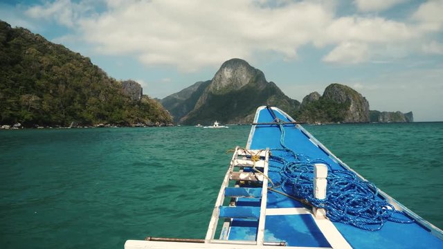 Recording from the boat when going to island trip in the philippines.