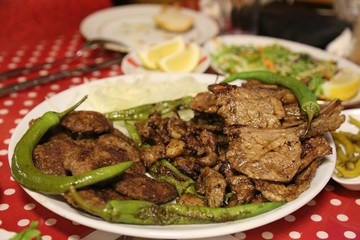 Traditional Turkish Doner Kebab meat.erzurum