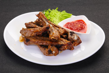 Roasted pork ribs