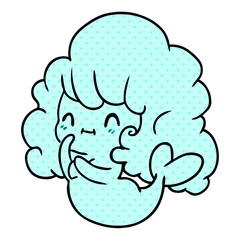 cartoon kawaii cute ghost mermaid