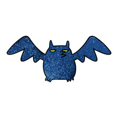 textured cartoon doodle of a night bat