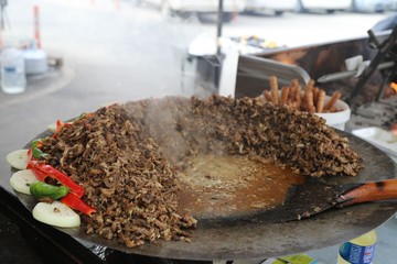 Traditional Turkish Doner Kebab meat.erzurum