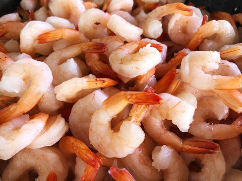 shrimp background  fresh raw shrimp close up background - Shrimp Cocktail shelled peeled for cooking seafood