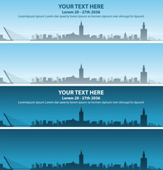 Fototapeta premium Seville Skyline Event Banner