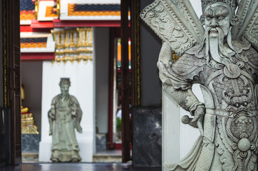 Statues in oriental Temple