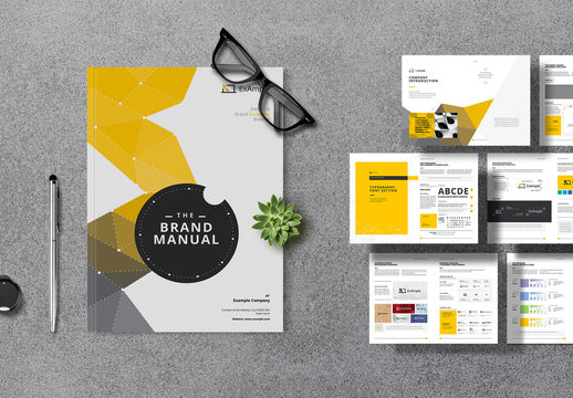 Black and Yellow Brand Style Guide Brochure Layout