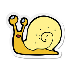 sticker of a cartoon snail