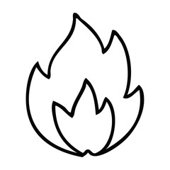 line drawing cartoon fire
