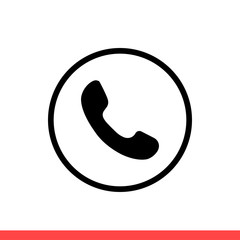Phone vector icon, call talk symbol. Simple, flat design for web or mobile app