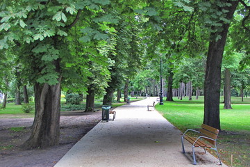 Park on Margaret Island in Budapest, Hungary