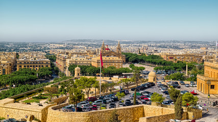 Obraz premium A view over Valletta city, capital of Malta.