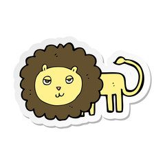 sticker of a cartoon lion