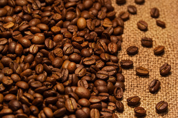 Aromatic coffee beans excellent drink in the morning.