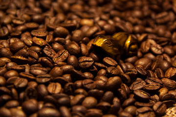 Aromatic coffee beans excellent drink in the morning.