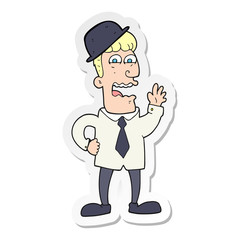sticker of a cartoon businessman