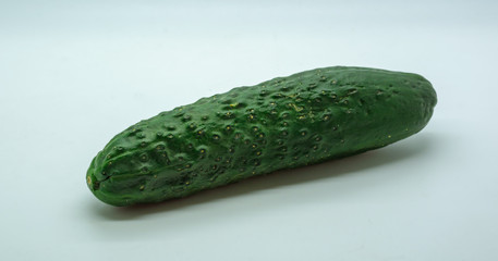 Mediterranean cucumber on a neutral background