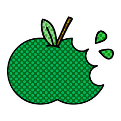 comic book style cartoon juicy apple