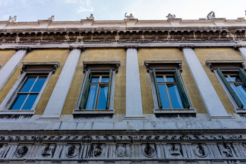 Italy, Venice, a large clock on the side of a building