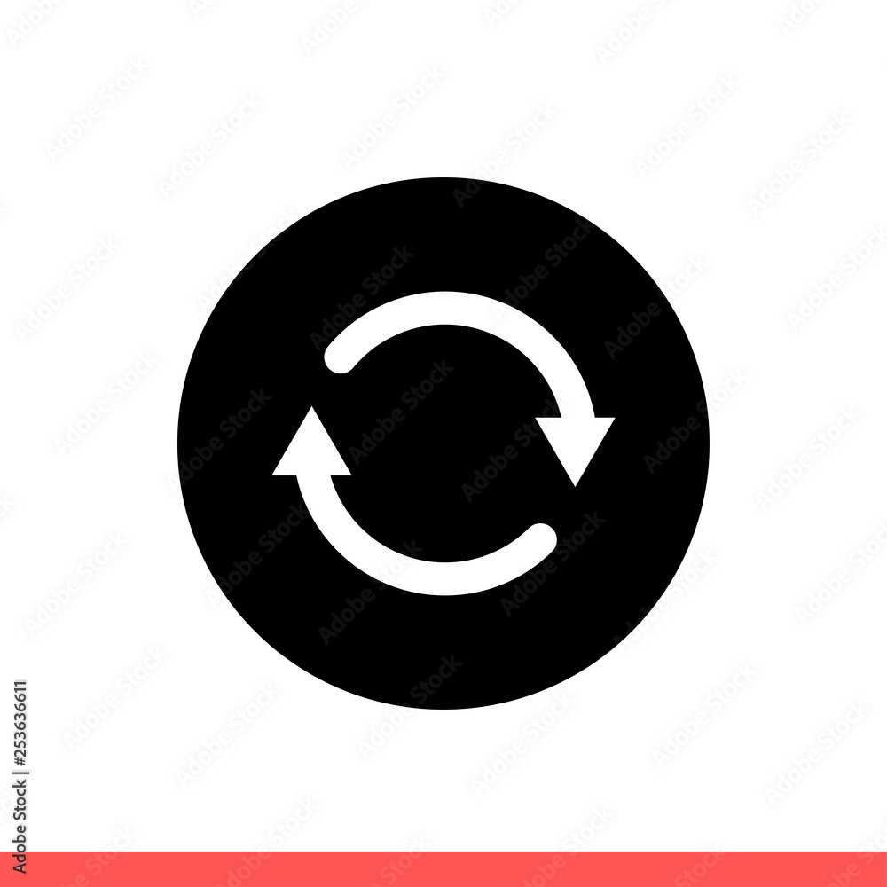 Poster change vector icon, rotate symbol. simple, flat design for web or mobile app