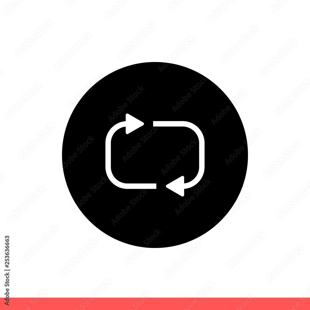 Poster change vector icon, rotate symbol. simple, flat design for web or mobile app