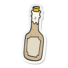 sticker of a cartoon beer bottle