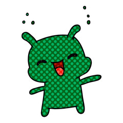 cartoon kawaii cute happy alien