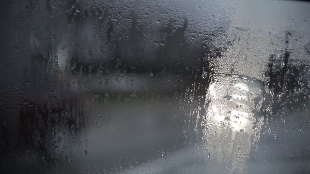 Misted window in the car