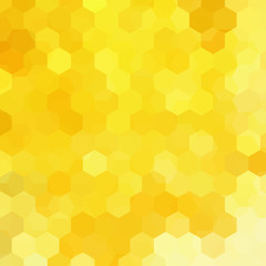 Abstract hexagons vector background. Yellow geometric vector illustration. Creative design template.