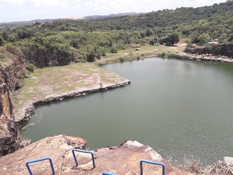 Beatiful and natural Blue Lagoon in Recife, Brazil