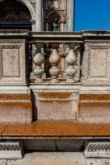 Italy, Venice, a close up of a stone building