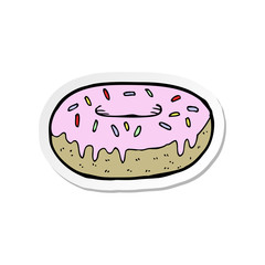 sticker of a cartoon donut