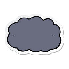 sticker of a cartoon cloud